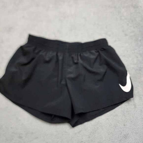 Nike Pants - Nike Womens L Running Shorts Black Dri Fit 3 Inseam Lined 100% Polyester Gym